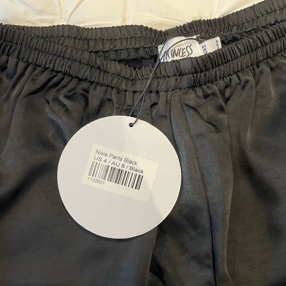 NWT PRINCESS POLLY NIXIE BLACK WIDE LEG PANTS - Picture 8 of 11